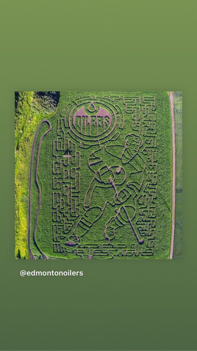 SCRHL's tweet photo. Cool aerial photo of this year’s Edmonton corn maze - I love it when aviation and hockey come together! #adultrechockey #calgary #adulthockey #calgaryhockey #calgarylife #scrhl #calgarybuzz #rechockey #alberta #yyc #crosscheckcancer #toomanybeers #doyourbest #calgaryadulthockey https://t.co/BC4Pe2T80V
