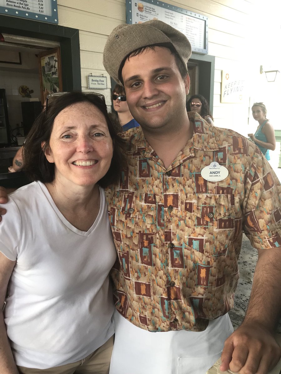 TheEmStew's tweet photo. @WDWToday #CastCompliment to Andy at Rosie’s All American Cafe! My mom was so excited to see someone else from her hometown and he was so friendly and had excellent guest service! https://t.co/FHdcaDIsyd