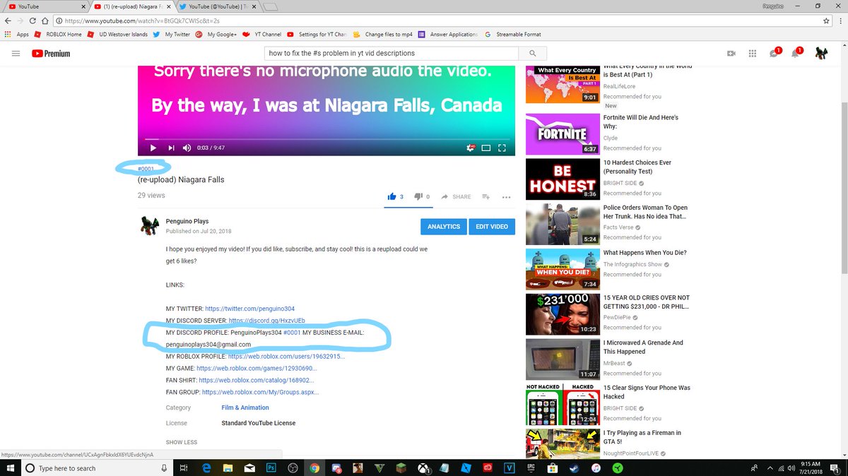 Donovan Penguinoplays304 On Twitter Youtube Do You Know How To Fix The Problem Where S Are In Your Description And The S Show Up At The Top Lemme Show You Https T Co Naynnq2ppj - roblox test site youtube 2018