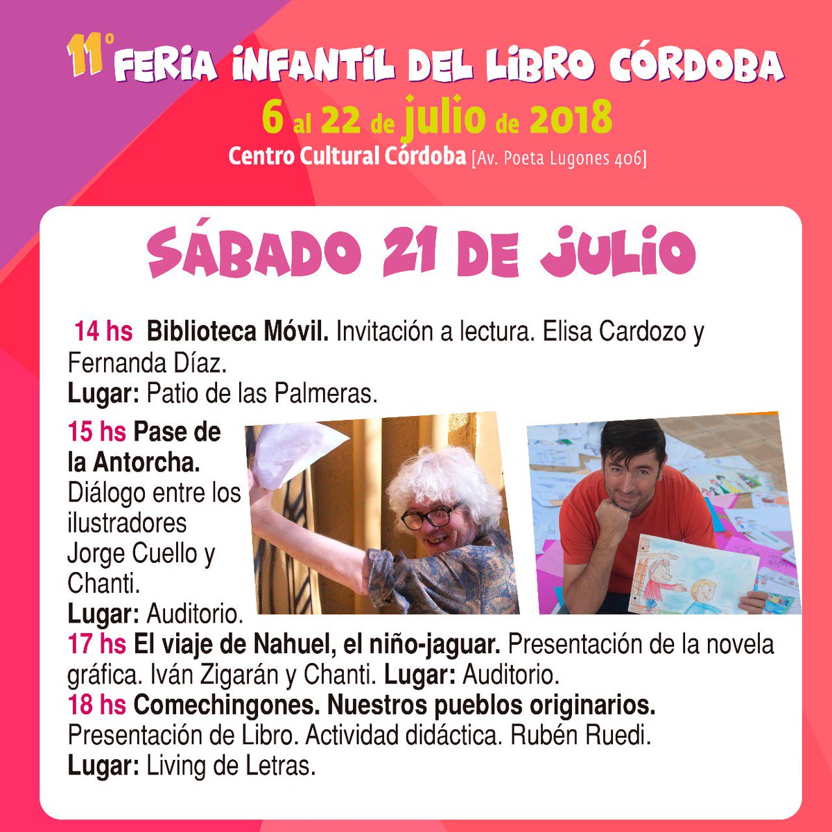 Penúltimo día de #FeriaInfantil 
Hasta las 20 en el <a href="/CtroCulturalCba/">CCC</a> 

Hoy tenemos a Chanti y Cuello, juntos!