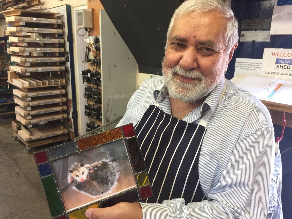 mkhshed's tweet photo. Wonderful piece of glasswork by Saeed. Lovely work. Well done Saeed. #kingsheath #moseley #community https://t.co/GKbtl19eke
