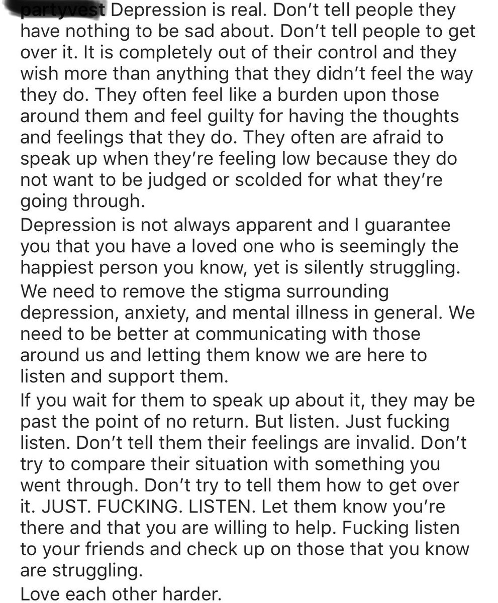 zahrainchains's tweet image. Real shit. Reach out to a friend today guys🖤 #320changesdirection @TalindaB