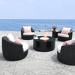 What we're loving today: <a href="/Cabana_Coast/">CABANACOAST®</a>'s Circa collection comprises barrel chairs composed of weather-resistant wicker with powdercoated cast aluminum frames

bit.ly/2mxo2nJ
