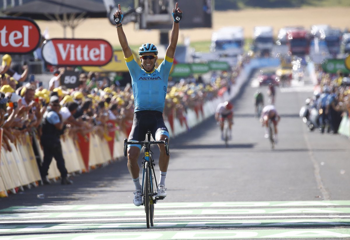 XDSAstanaTeam's tweet photo. Fantastic day for our team and well-deserved victory for @OmarFraile: 

https://t.co/LjisHkRk4R

#AstanaProTeam
#TDF2018 

📷@bettiniphoto https://t.co/hwfmkjyG0e