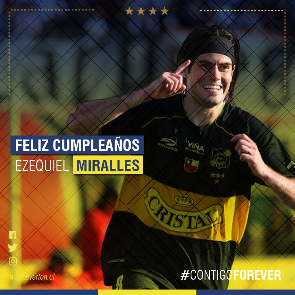 evertonsadp's tweet photo. A quien nos hizo vibrar con sus goles y nos regaló una noche mágica. Le deseamos un muy feliz cumpleaños a Ezequiel Miralles 🎉🎁

¡Muchas felicidades en tu día Ezequiel! 🎂👏 #ContigoForEver💙💛💙 https://t.co/tqcFGlLnBh