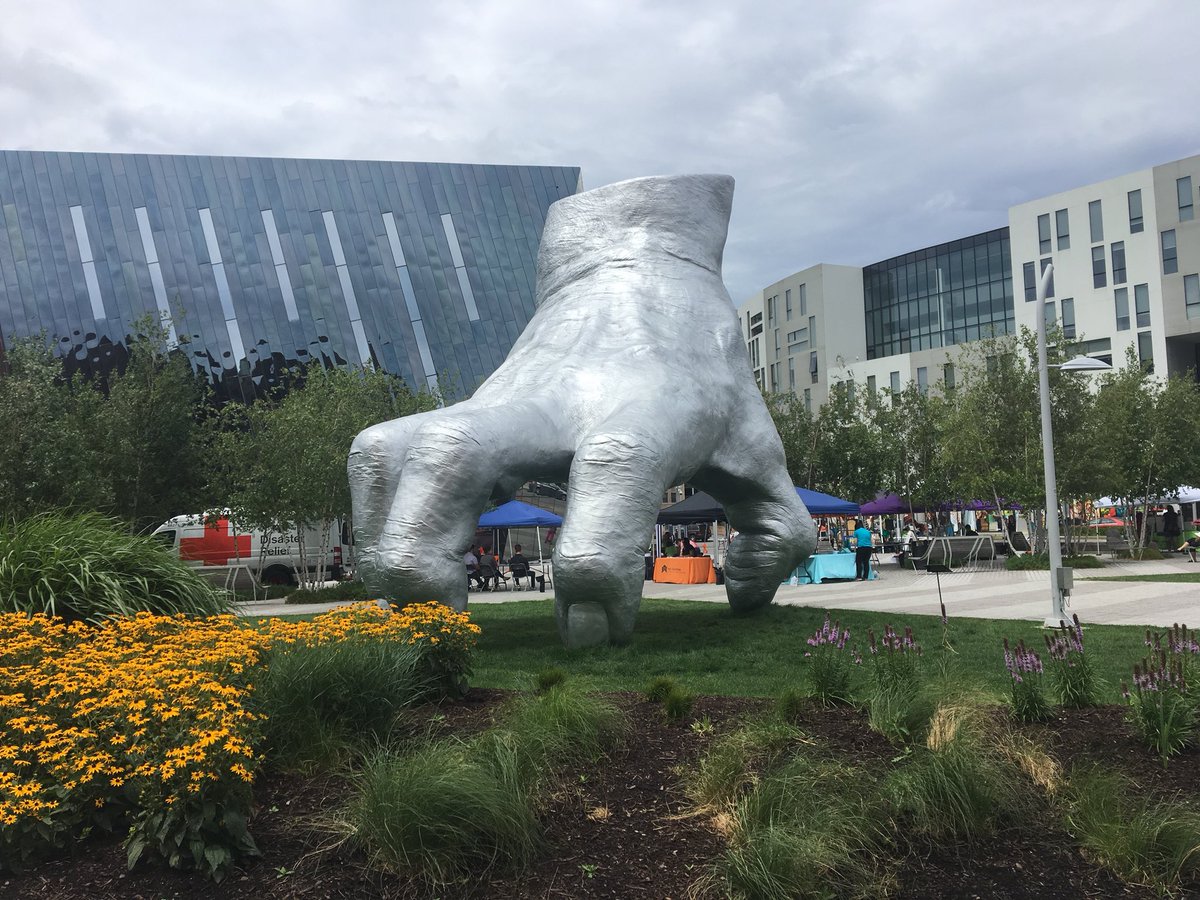 The rain is holding off! #causeandeffectfestival is underway. You can find @TheCentersOhio <a href="/CircleHealthCle/">Circle Health Svcs.</a> next to <a href="/MOCACleveland/">moCa Cleveland</a> beneath the #FRONTart2018 huge silver hand. We are in good company with <a href="/LGBTCleveland/">LGBT Community Center of Greater Cleveland</a> and @NAMIGRTCL <a href="/acluohio/">ACLU of Ohio</a> and more!