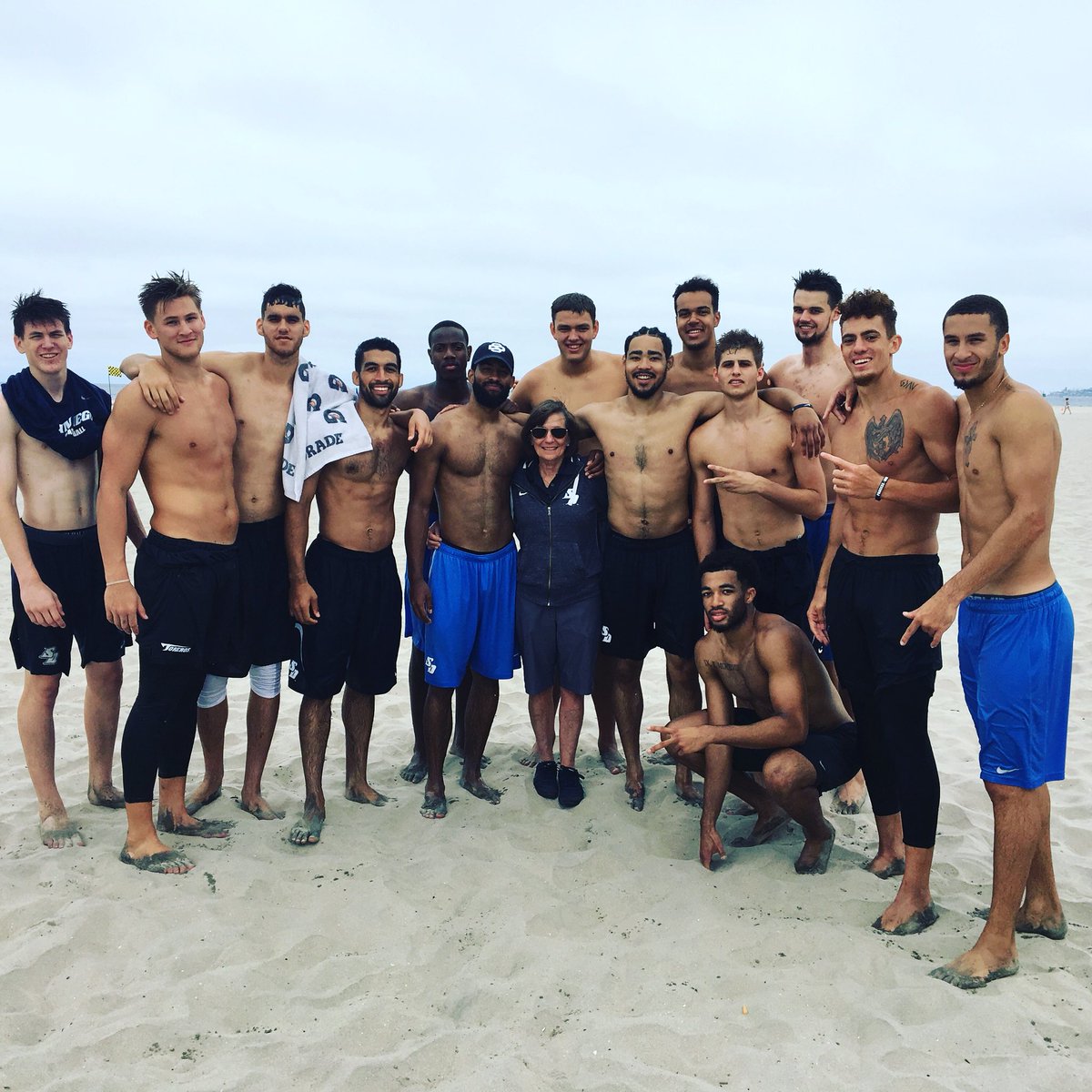 Last event covered at USD for CG....MBB conditioning at South Mission Beach.  @usdtoreros <a href="/usdmbb/">San Diego Men's Basketball</a> @fwatad8 @nata1950 #missthemalready