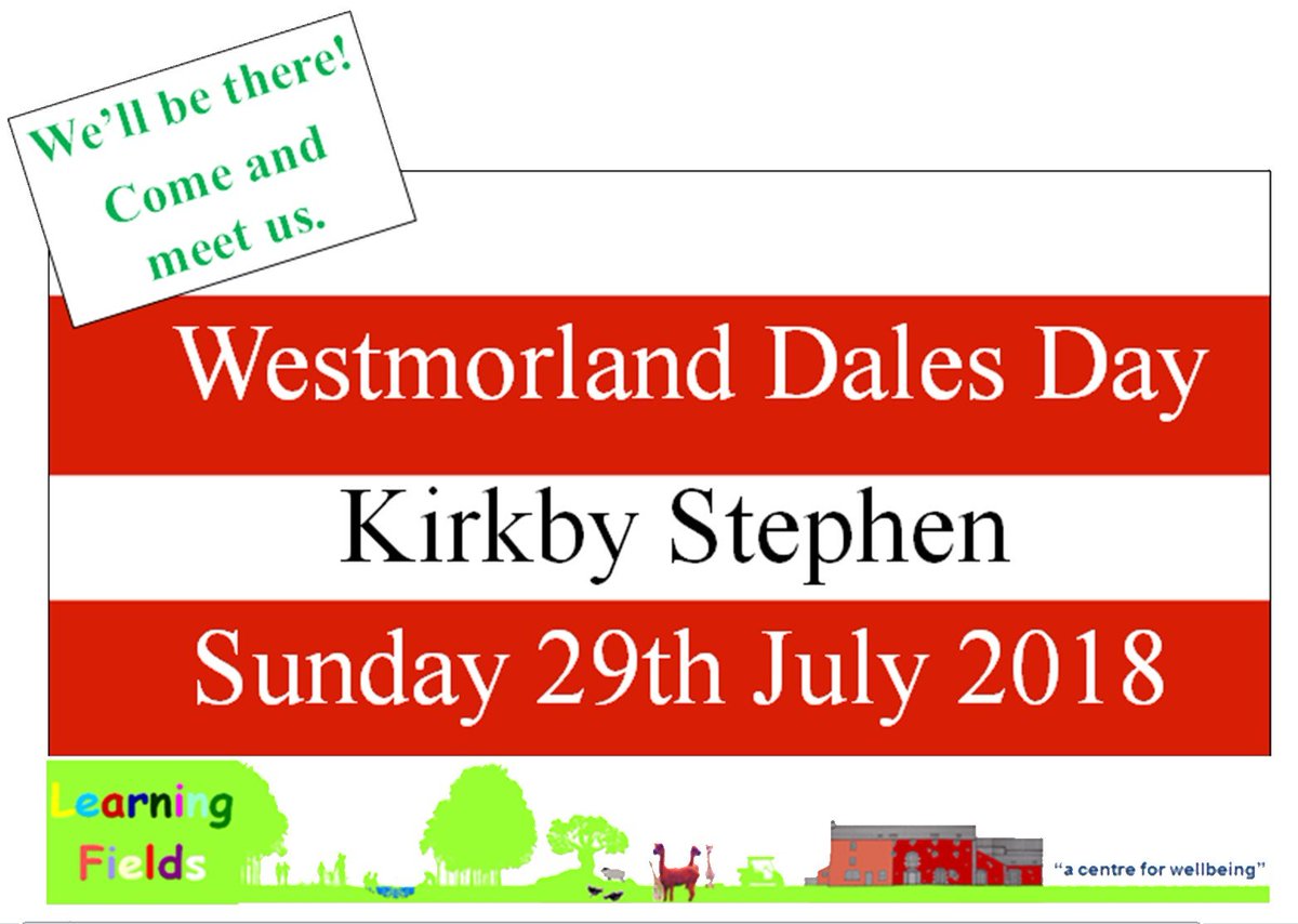 Come and see us <a href="/westmorlandday/">Westmorland Dales Day</a> in Kirkby Stephen <a href="/VisitUpperEden/">Kirkby Stephen & Upper Eden Visitor Centre</a> next Sunday 29 July <a href="/yorkshire_dales/">Yorkshire Dales National Park</a>