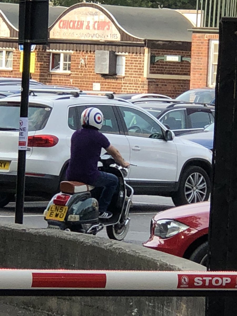scats79's tweet photo. @ThamesVP there is two middle aged men driving their scooters on the passageway on The Goswells in Windsor, lots of small children about and these pillocks are using it like a road https://t.co/Dt4wo4WTjd