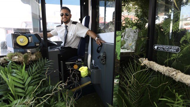 TfL's tweet photo. Tomorrow we’ll be at Regent Street with our Greenest Red Bus: an electric bus filled with air purifying plants. 🌿  

Come say hi 👋 and find out more about our commitment to clean up London’s air. 🚌 https://t.co/gGksDbsiXR
