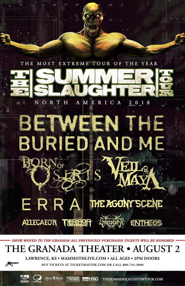 DreamsInPeril's tweet photo. #Sumerianrecords #Metalbladerecords #TheSummerslaughtertour #Ibanezguitars #ESPGuitars #prsguitars #metalheadsforevermagazine #BTBAM #betweeentheburiedandme #bornofosiris #veilofmaya #kansascity #Theagonyscene #Sorption #Allegaeon #Terroruniversal #erra #entheos https://t.co/0iQ3OOWkmb