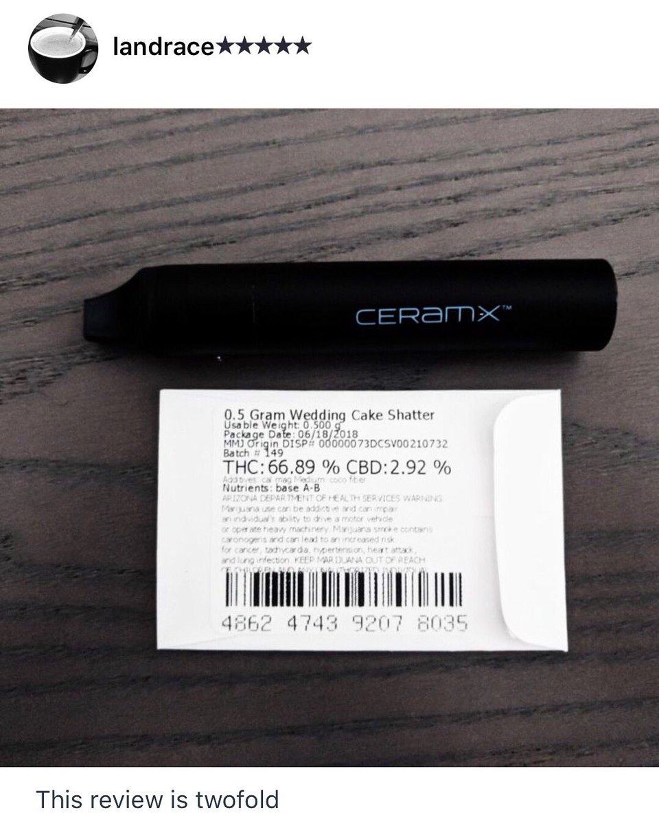 O2vape's tweet photo. #repost @landrace 5 STAR πVAPE REVIEW
#Ceramx by @O2vape
The ultimate vape pen for all your concentrates.
https://t.co/mbFhSS1obE
#O2vape #vape #vapepen #vapebattery #vapecartridge #vapefam #vapereview #vapereviews #concentrates #extracts #dabs #dailydabbers #dabbersdaily https://t.co/Lf2DeWOjV5