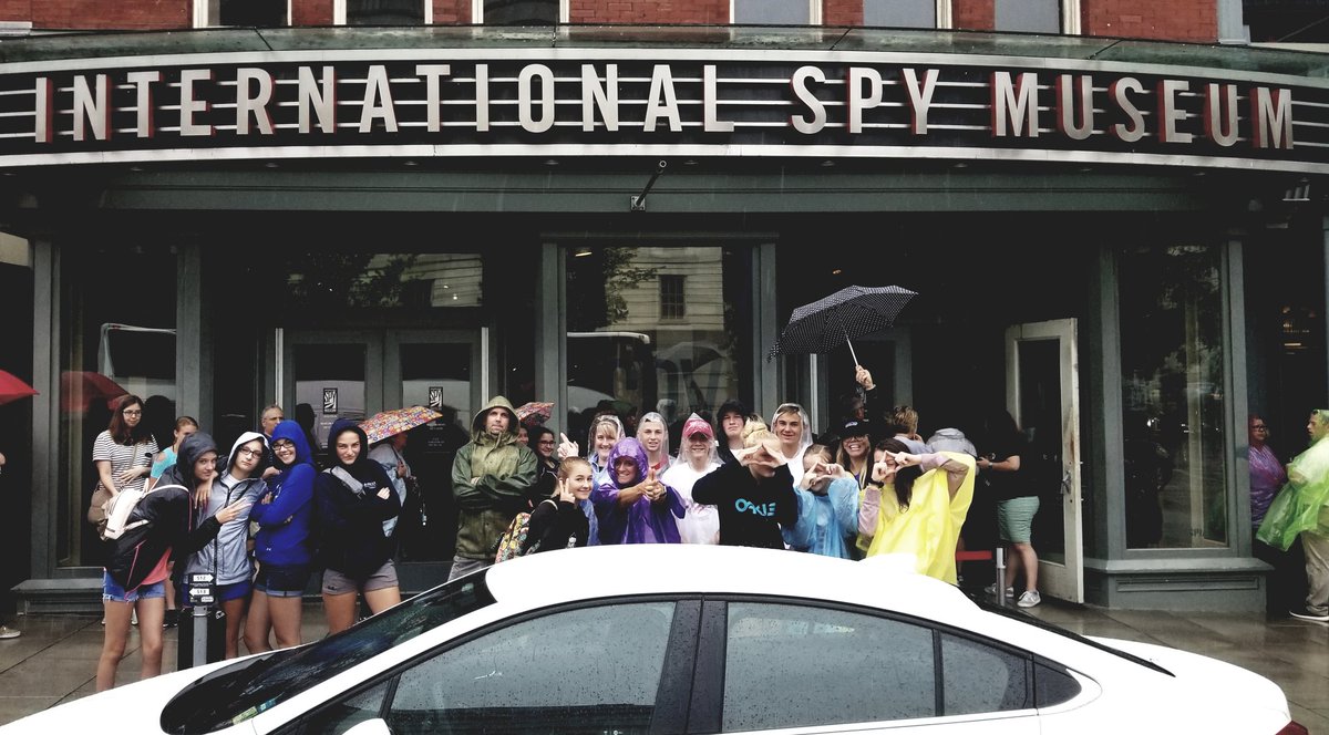 SkibstedNick's tweet photo. Rain or shine Team Purps is ready to roll... catchem' if you can! #operationspy #WeareBV @IntlSpyMuseum #traveldc @bradyjayolson https://t.co/nItfUb21nI