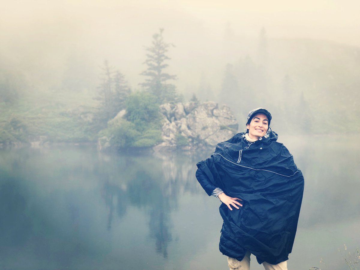 laetitiaeido's tweet photo. So chic in the mountain! 😅😍 But nature is so amazing... #MagicalLake #MistyRocks #FairyTrees 🧚🏼‍♀️  #RainySummer #FreezingMountain🌲🌲🌲🌲🌲🌲🌲 https://t.co/dJiVGILTb9