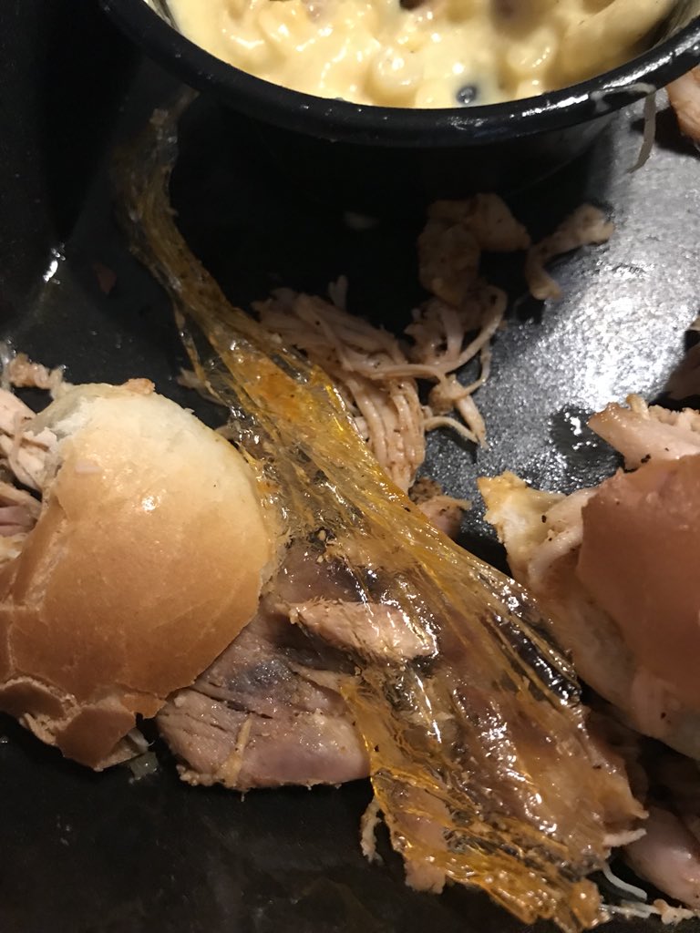 teejmcshea's tweet photo. @MissionBBQ don’t think plastic is supposed to come on the sandwich?????? https://t.co/lFFFNPk6Ht