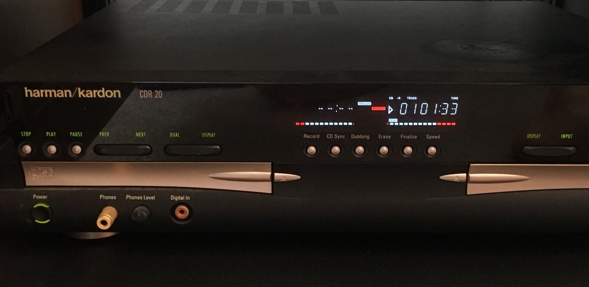 Yo I resurrected my audio CD recorder that has digital inputs, and now I can use my digital streamer to make CDs from lossless streaming services. The industry will never survive #mwaahaaaaaahaaa.