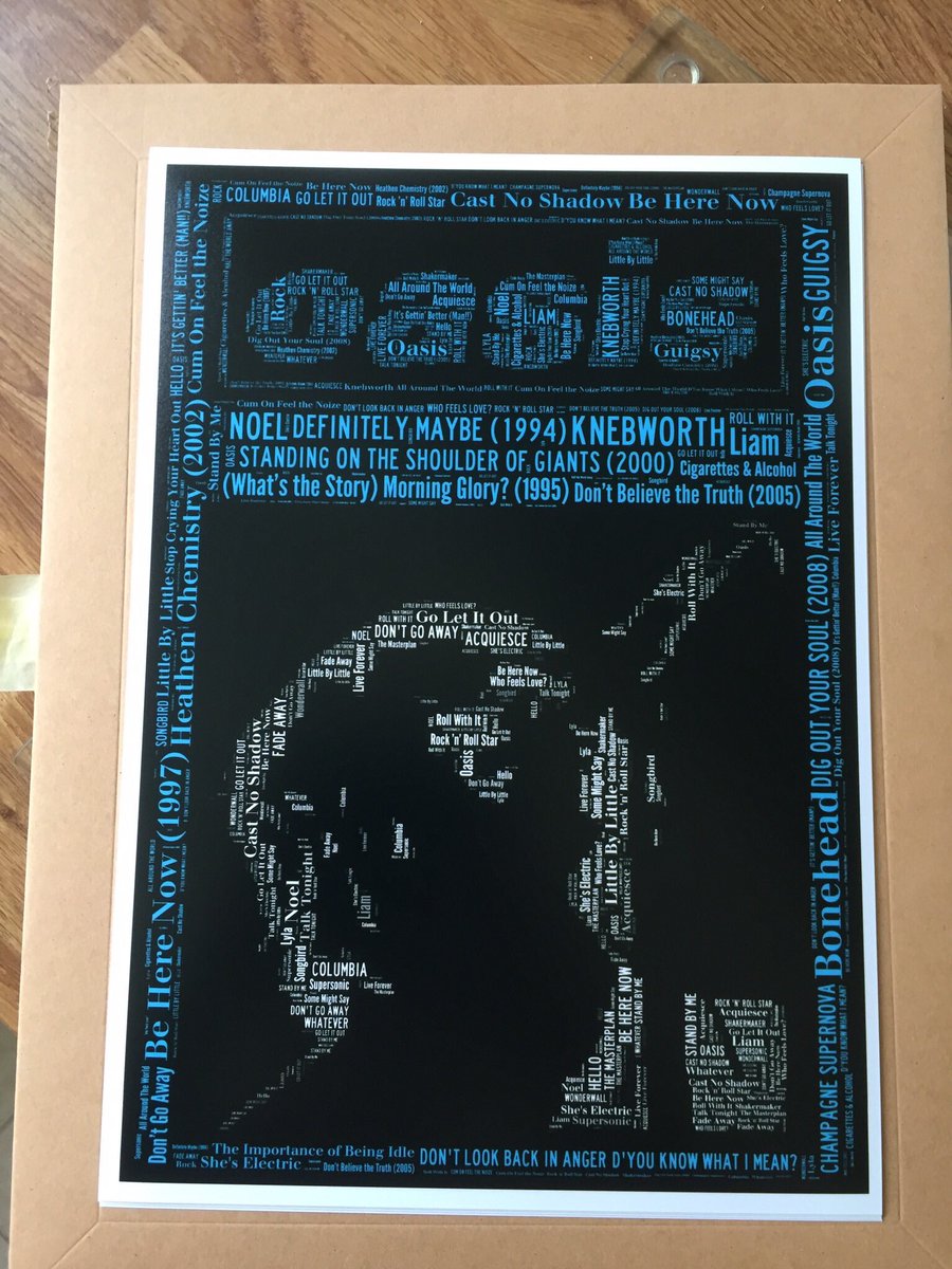 Tag an Oasis fan...

I’m giving this print to a follower at 11pm.
To enter; 
- RT this
- Follow me
Nice one 👌
#oasis #oasisreunion #Oasis