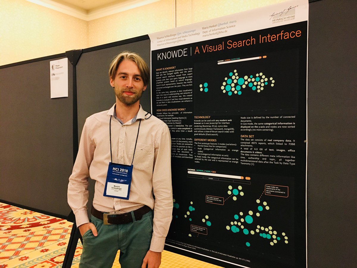 m_schleussinger's tweet photo. #HCII2018 is over. Thank you all for interesting presentations, posters and conversations!
You can find our paper here: https://t.co/5tBO97WDOy. Will upload the poster soon. #dataviz #visualization #search
Thanks at @HHU_ZIM @HHU_de @WGStock @henkel_maria! https://t.co/XucWXj7PFv
