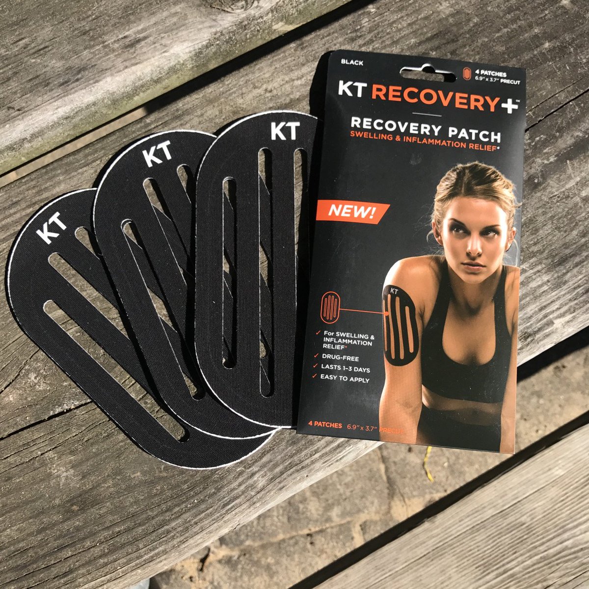 KT Tape, Recovery Patch, Tape for Swelling and Inflammation Relief, Black