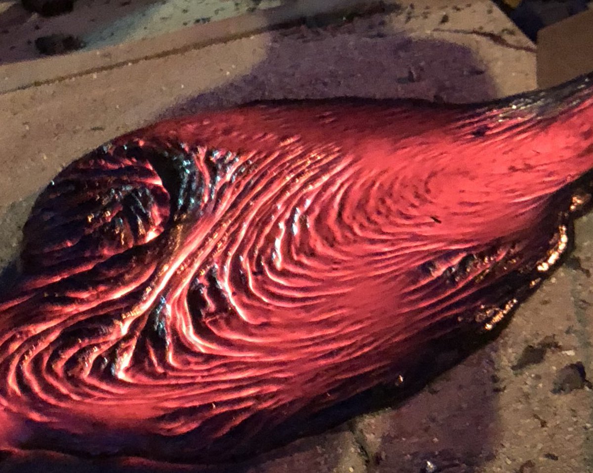 Huge thank you to <a href="/AriannaSoldati/">Arianna Soldati</a> @breakmohrrocks <a href="/csant15/">Chris Sant</a> for hosting us <a href="/SyracuseLava/">Syracuse Lava</a> the past few days! My new favorite sound is the sound of a blasting furnace, my new favorite color is glowing red fading to gleaming black.