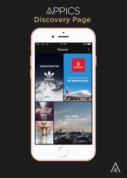 appics_official's tweet photo. APPICS introduces the discovery page, which is a page solely for sponsors, brands and advertisers.

With APPICS Users can choose what ADS they want to see, pick a category and consciously scroll through the latest trends, including ADS. 

#appics #xap #discover #Advertising https://t.co/8IoZ6kBps3