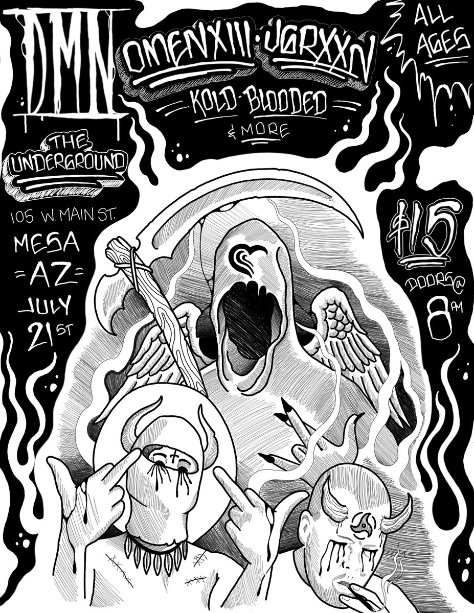 niletheater's tweet photo. OMEN XIII is playing tonight at The Underground!
.
#thenile #niletheater #mesaaz #azlife #downtownmesa #localaz #azevents #azshows #livemusic #azmusic #arizonaconcerts #concerts #phoenixevents #phxmusic #localmusic #historictheater #phxshows #concertlife https://t.co/EWcsAd1NkI
