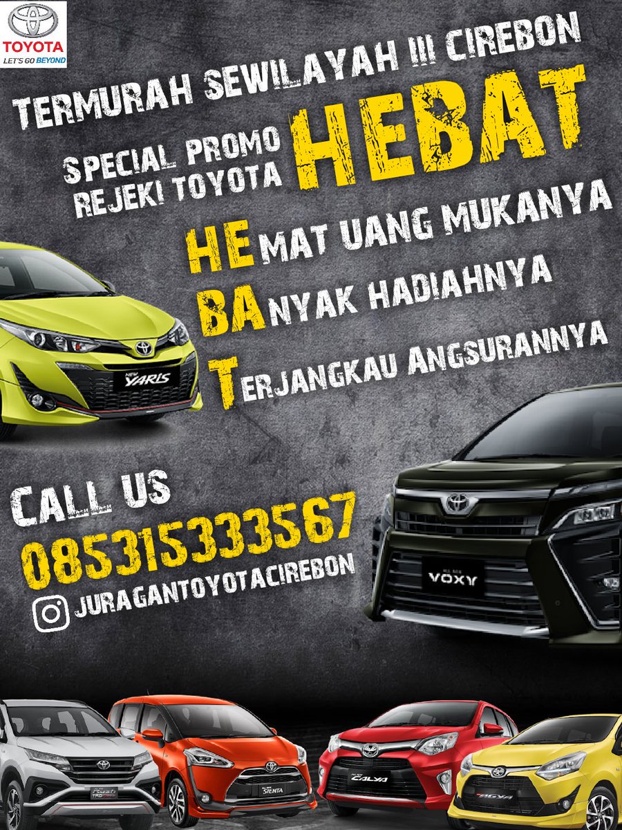 Ariefisme33's tweet photo. Info Toyota Murah :
085315333567 https://t.co/HFICtaZgGX