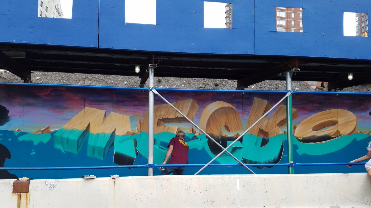Art going up in #jerseycity