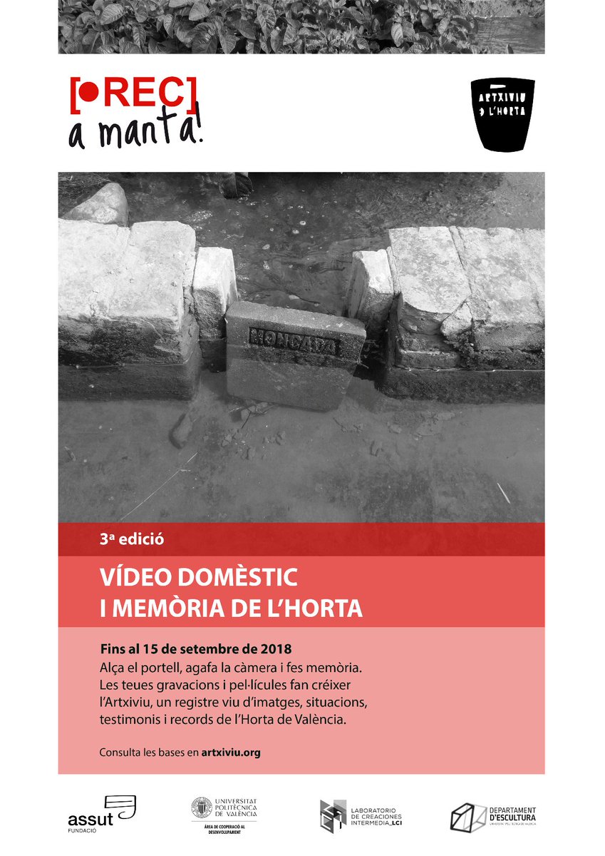 artxiviu's tweet photo. ●REC A MANTA! Alça el portell, agafa la càmera i fes memòria de l'#Horta. Bases convocatòria (https://t.co/3N337ve6DK) #RecAManta @FundacioAssut @culturaupv @ccd_upv https://t.co/HYA2uKg2ev