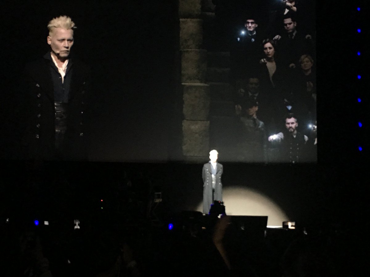 Johnny Depp just appeared in character as Grindelwald “It is time to rise up and take our rightful place in the world” #SDCC2018