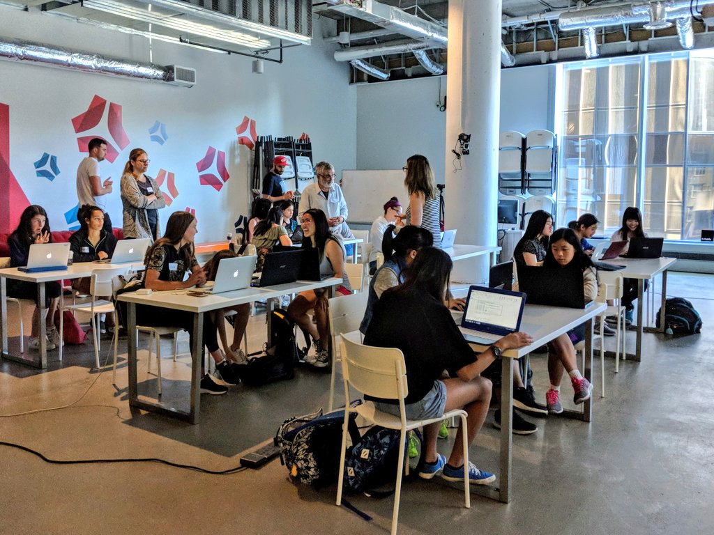 acheung105's tweet photo. kicking off Teens Learning Code this year with a full-day workshop on AI and Machine Learning @learningcode such a fun topic and the teens are also pumped!! 😊 💯👩‍💻 thanks @mobify for hosting us today! https://t.co/3ZZ4cThLMy