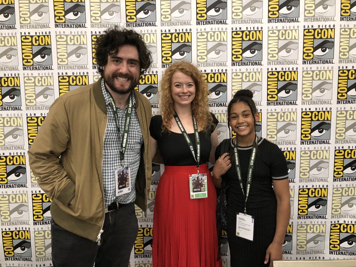 thedragonprince's tweet image. Surprise! Our three main characters! The voice of Prince Callum is Jack De Sena! The voice of Rayla, the moonshadow elf, is Paula Burrows! And the voice of Prince Ezran is Sasha Rojen!