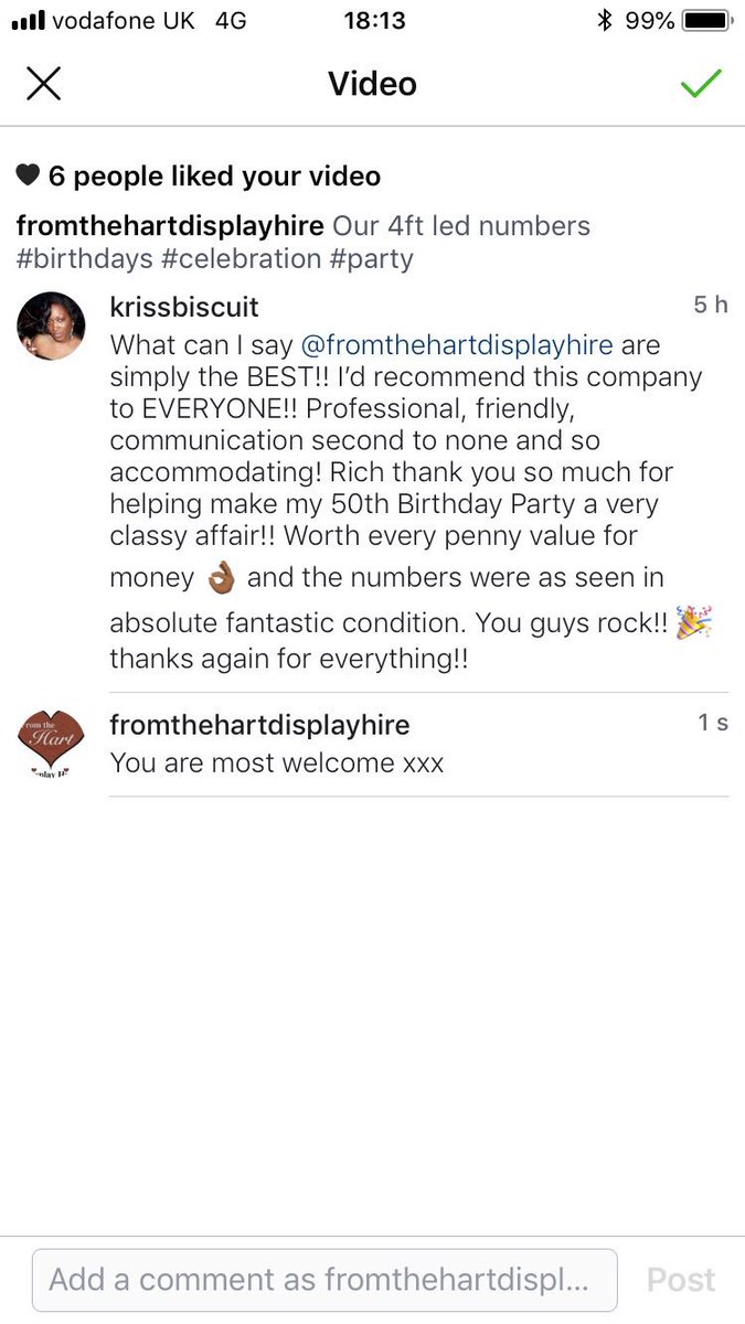 HartDisplayHire's tweet photo. Love receiving reviews thank you so much xxxx
#reviews #wedding #weddings #birthday #celebration #party #ledtrees #ledletters #ledloveletters #starlit #dancefloor https://t.co/ENwjVds1qW