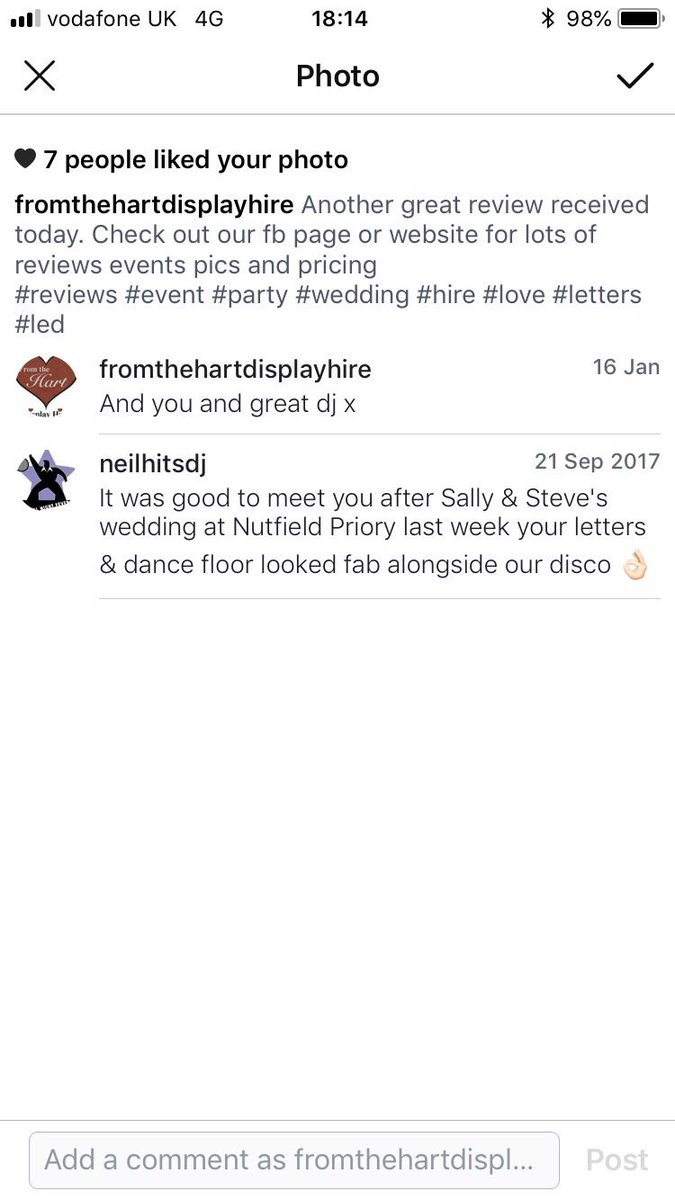 HartDisplayHire's tweet photo. Love receiving reviews thank you so much xxxx
#reviews #wedding #weddings #birthday #celebration #party #ledtrees #ledletters #ledloveletters #starlit #dancefloor https://t.co/YWwTBn8LPk