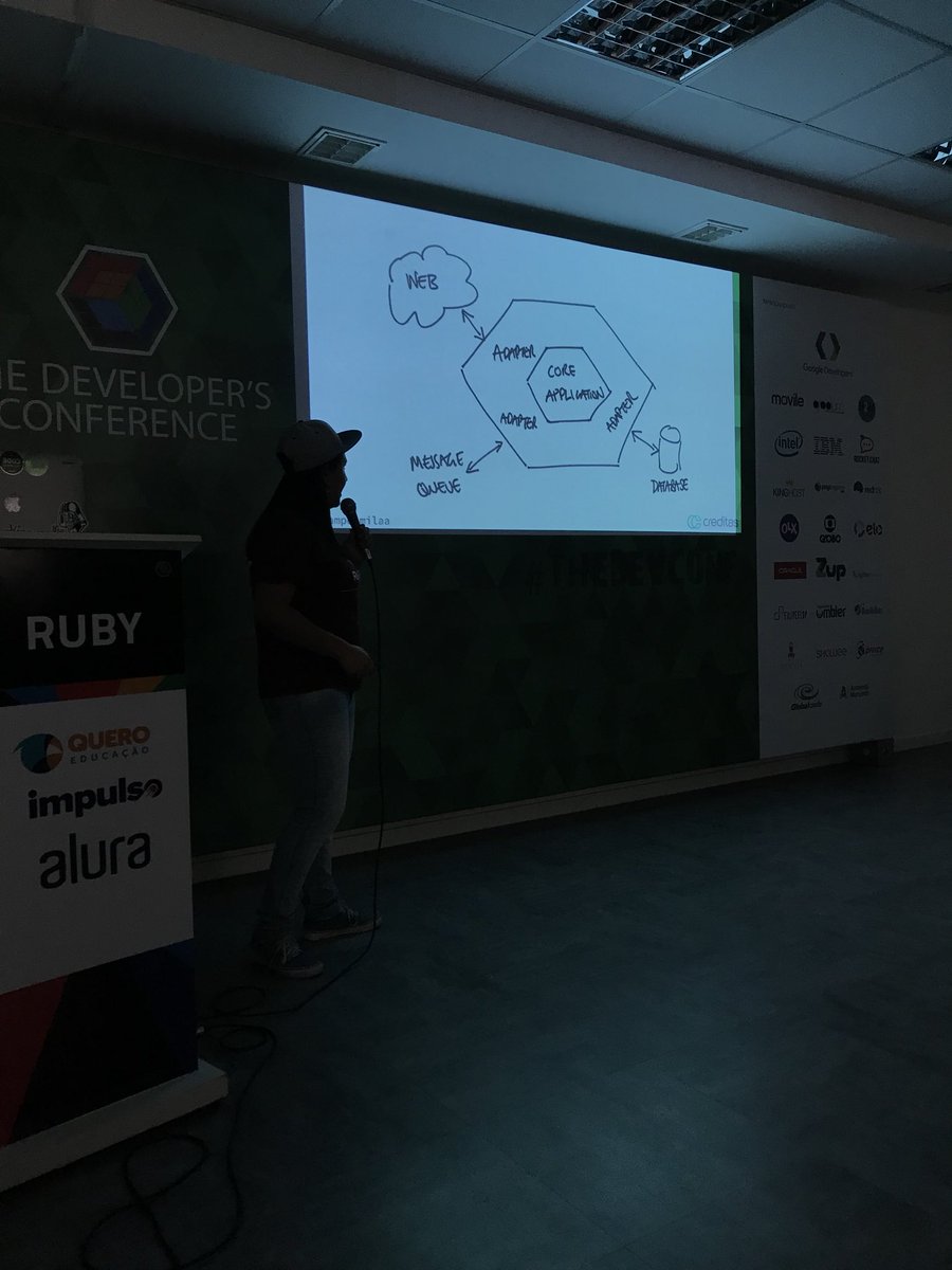 patyziita_'s tweet image. @camposmilaa mandando ver sobre arquitetura hexagonal, palestra de conteúdo muito foda!! #tdcruby2018 #TheDevConf