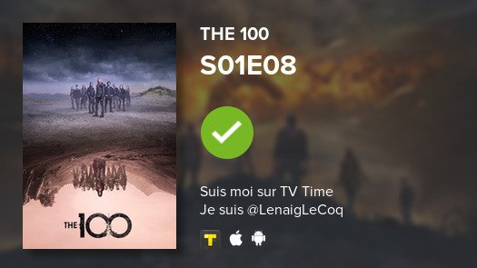 _httpsjohnson's tweet photo. Je viens de regarder l'épisode S01E08 de The 100 ! #tvtime https://t.co/m5BQ0r8Ktw https://t.co/gsAQUYg0ep