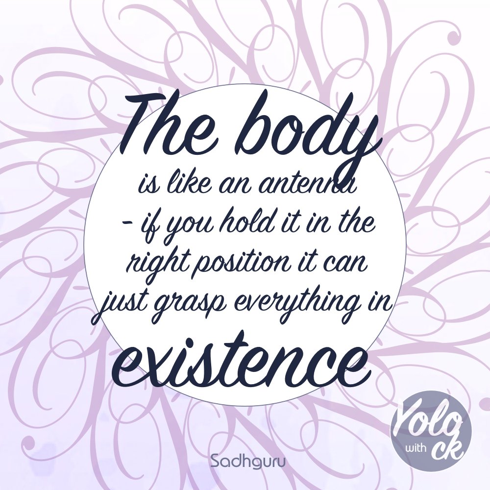 yolowithck's tweet photo. "The body is like an antenna - if you hold it in the right position it can just grasp everything in existence." By #Sadhguru. Find out in this week's episode the amazing health benefits that Carol experienced doing Yogasanas!!!! https://t.co/BRHCuIlgb7  to connect with us! https://t.co/divT8jtjSc