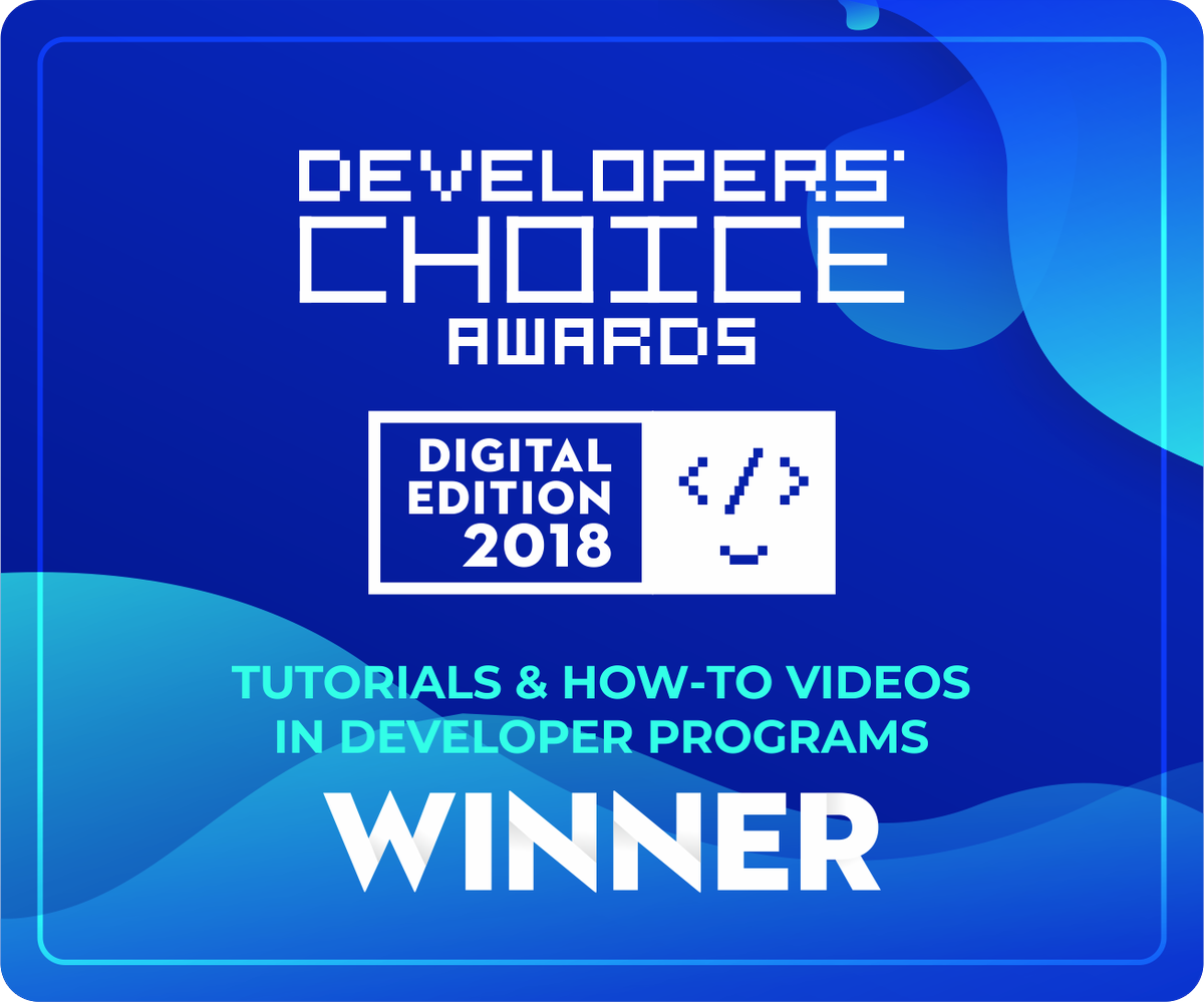 unitygames's tweet photo. We are honored to accept the @SlashDataHQ Developers' Choice Award for Tutorials & How-to Videos! https://t.co/s35xAENXq8 #madewithunity #gamedev #developerschoice https://t.co/hGs6lhGkzC