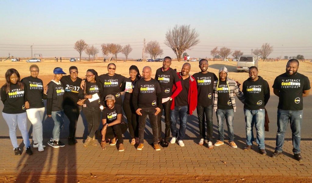 TGNCJHB's tweet photo. We are GoodNews soldiers mandated to win souls and spread the GoodNews of Jesus Christ! Sons and daughters of @UebertAngel @BeverlyUAngel 
#Goodnews https://t.co/wSDeR9CyA0