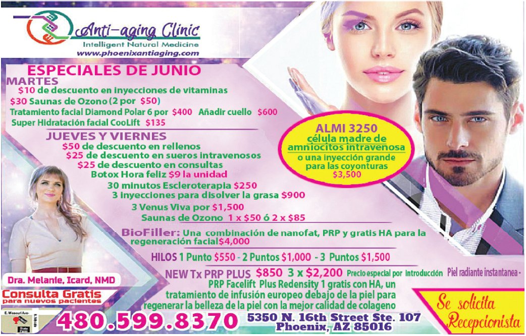 SManoRevista's tweet photo. 💆🏼  ANTI-AGING CLINIC  💆🏼

ATREVETE A LUCIR UNA PIEL MAS JOVEN

*Ofrecemos consultas gratis para pacientes nuevos
*Se solicita recepcionista

☎️ 4️⃣8️⃣0️⃣•5️⃣9️⃣9️⃣•8️⃣3️⃣7️⃣0️⃣ https://t.co/PzqxPmglfw