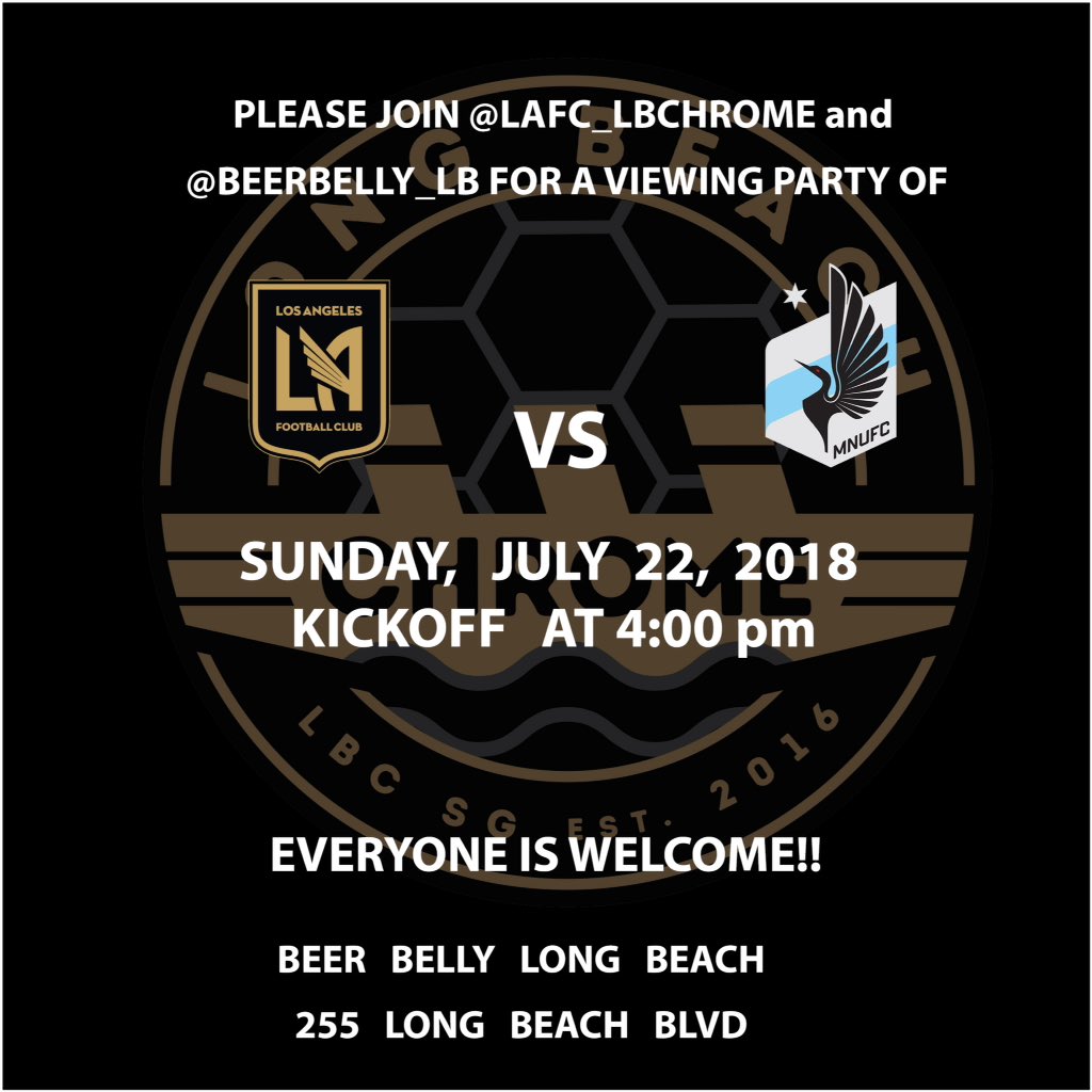 See you tomorrow at @beerbelly_lb! Drink specials and funky locals. 4pm! #wearelafc