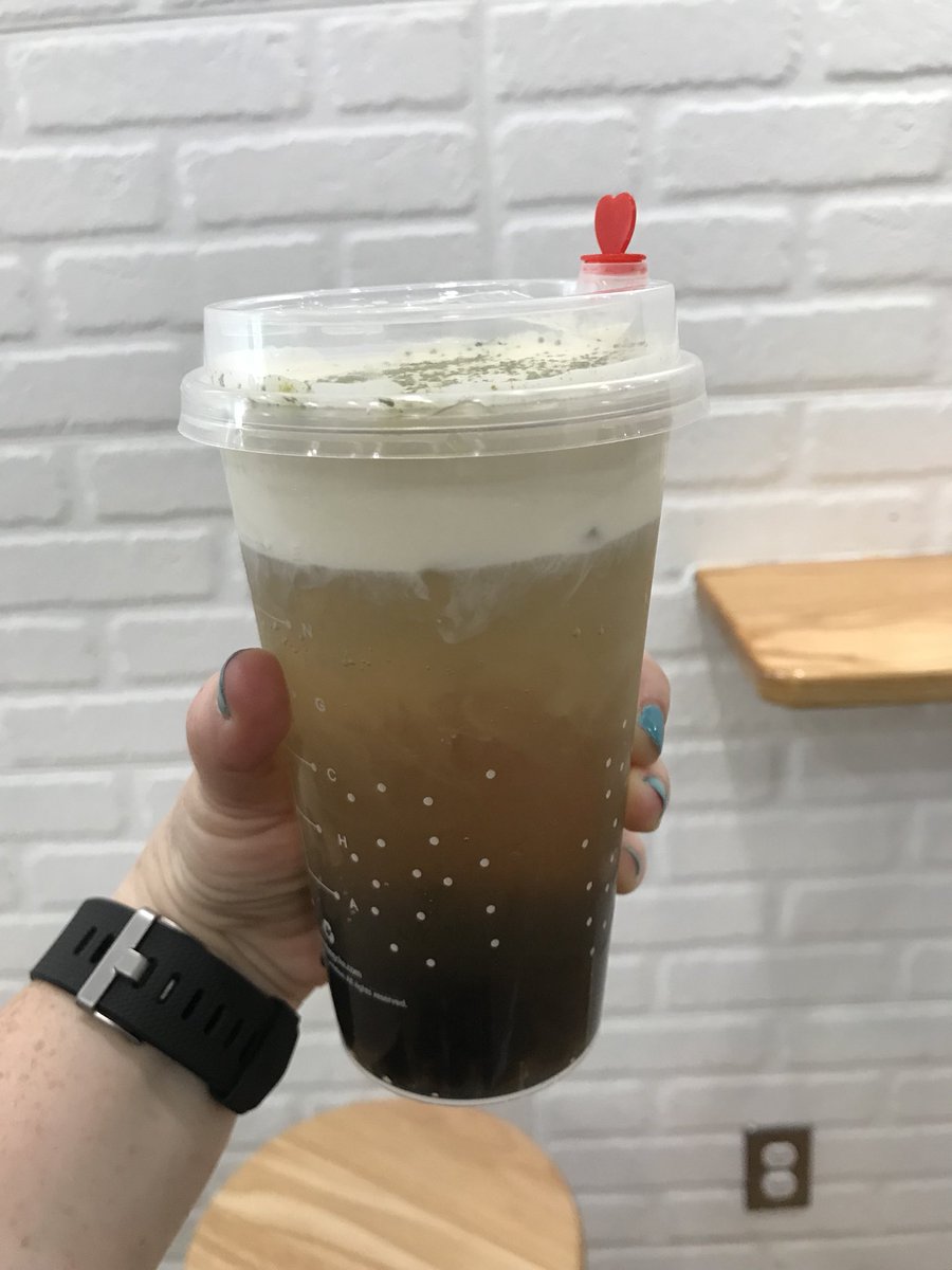 TheDrinkTank's tweet photo. Tasting trends is one of the best things about traveling. #imbibers abroad. #cheesetea with #boba spotted in #Brooklyn #milkfoam #fengcha #teatrends #chinatown #newyork #chicago @312food @Chicagoist @worldteamedia @sdcoffeetea https://t.co/FCfPBoUxiF