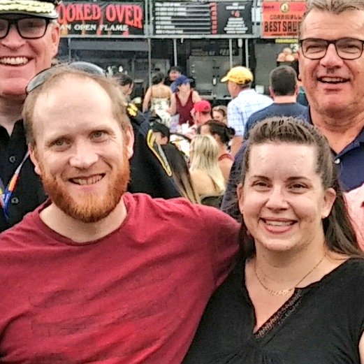 berryonline's tweet photo. Meet Brad and Jen! Brad's request of his bride for a wedding gift was to get to be a VIP judge for @Impact_Events #KWRibfest! When Jen contacted organizer Guy Exley, the answer was a quick yes! Proof that the way to a guy's heart is through his stomach! #RibfestLoveStory #DTKlove https://t.co/SDMCijmP2P