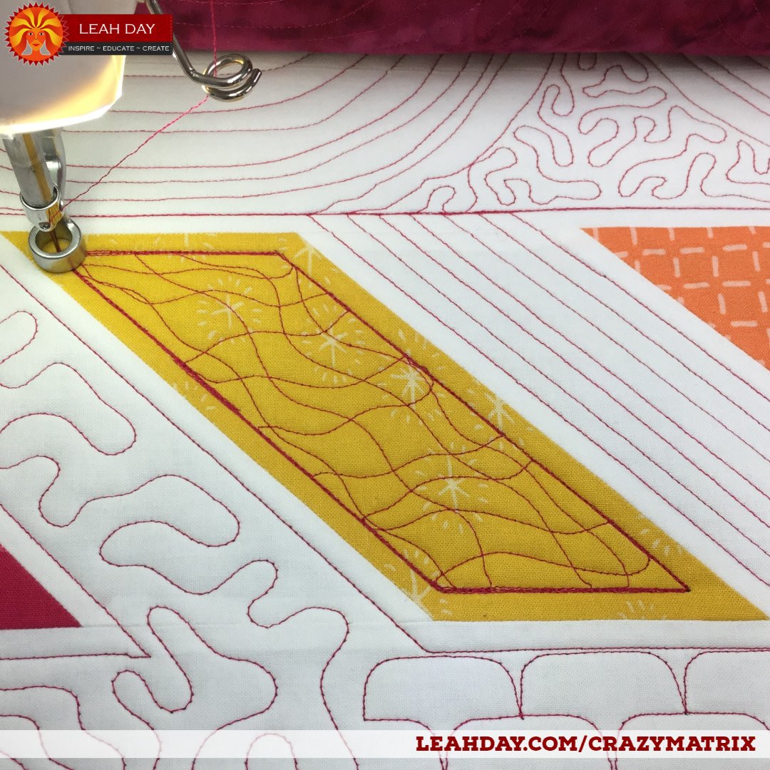 leahday's tweet photo. Just in case you missed yesterday's quilting tutorial - come learn how to quilt Crazy Matrix with me! https://t.co/v3xloh5lOw https://t.co/7DU1OWzBrQ