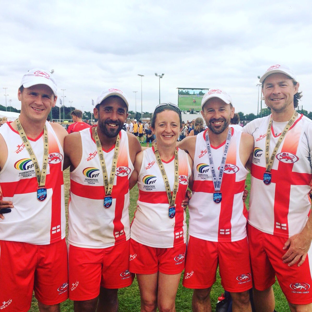 Our successful @EnglandTouch representatives with their medals today!! #ETC2018 #englandtouch #OneEngland #success