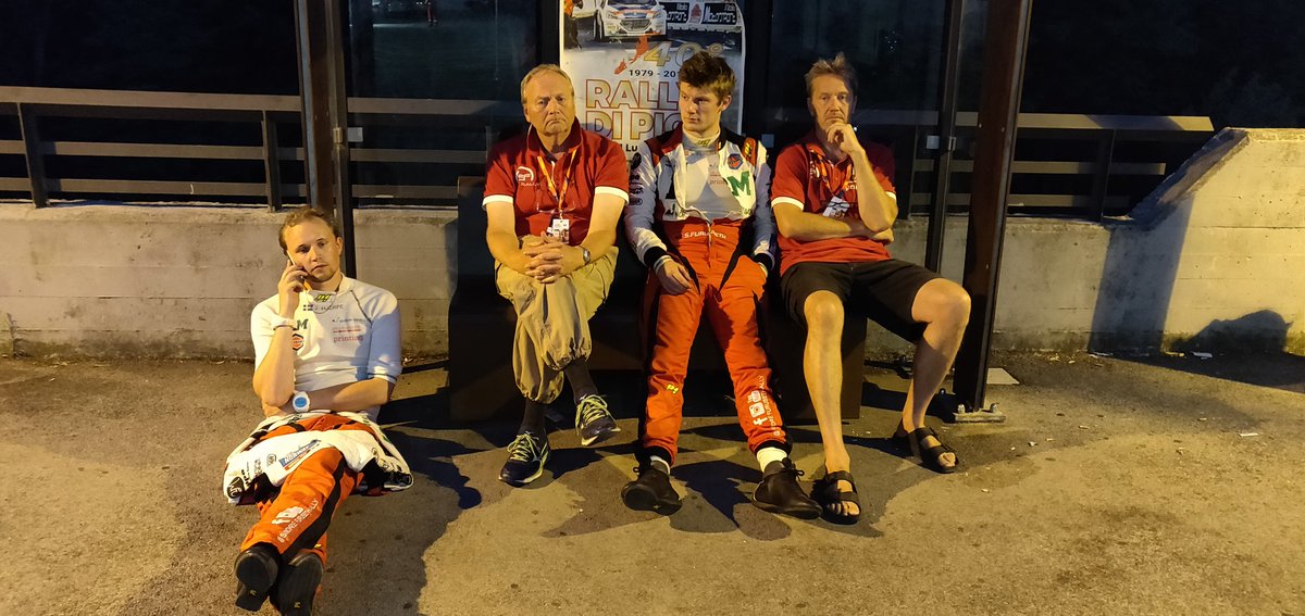 The end. Engine problems. 

<a href="/RallydiRoma/">RallydiRomaCapitale</a> <a href="/FIAERC/">FIA European Rally Championship</a> <a href="/The_Rally_Guru/">Julian Porter</a>