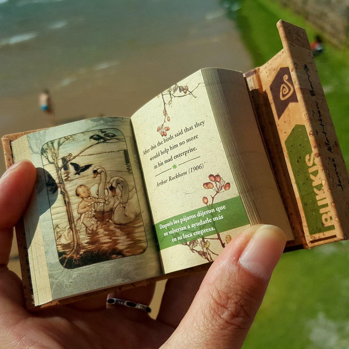 Apuka_Ediciones's tweet photo. 🍃 #PeterPan 🍃 #PeterPanenlosJardinesdekensington #JamesMatthewBarrie #Bukkis #MinilibrosArtesanales #EncuadernadosenCorchoNatural #HandMade #Imantables!
Los encuentras en 🤗 https://t.co/pd34iNGR00
By #ApukaEdiciones 💖 https://t.co/JIABV4RpnE