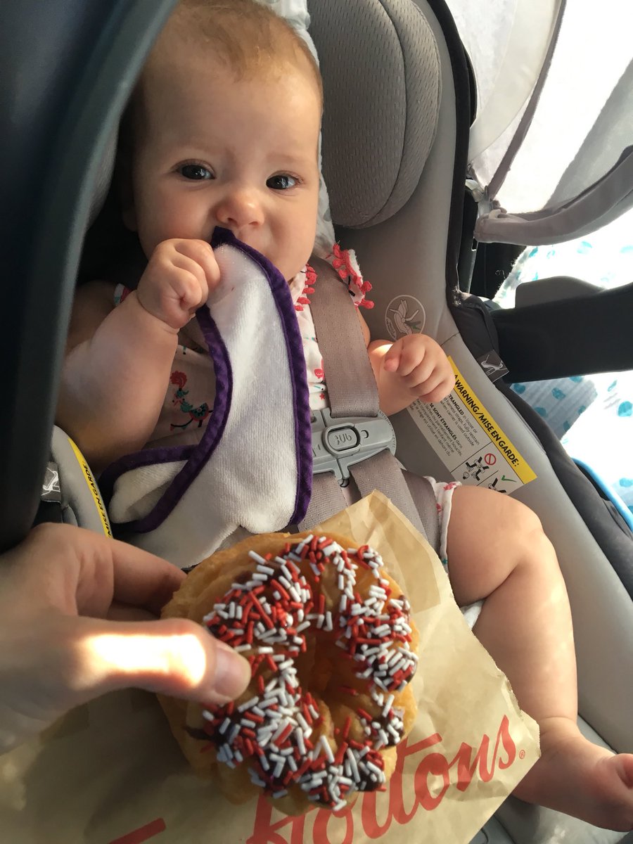 GrittaniLiving's tweet photo. Baby says get your @TimHortons Special Olympics doughnut and always #ChooseToInclude! We appreciate #TimHortons and customers making a difference by supporting Special Olympics! #changinglives #deliciously #SpecialOlympics50 #ChallengeAcceptedSOC https://t.co/UwQ1DuQ2NH