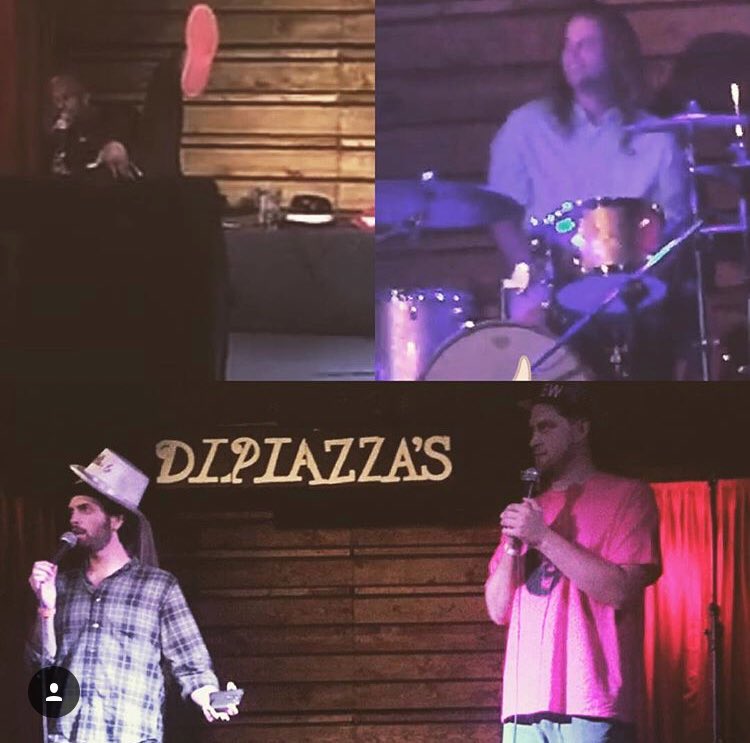 RobTcomedy's tweet image. FLASHBACK: the 3rd giggles took place in the LBC. It was cool 2have my band jam and co host it with @shefsky. jon also got a stacked line up. It was fun riffing with my ol’ bud and changing hats🎩 . #pizza #dipiazzas #standup