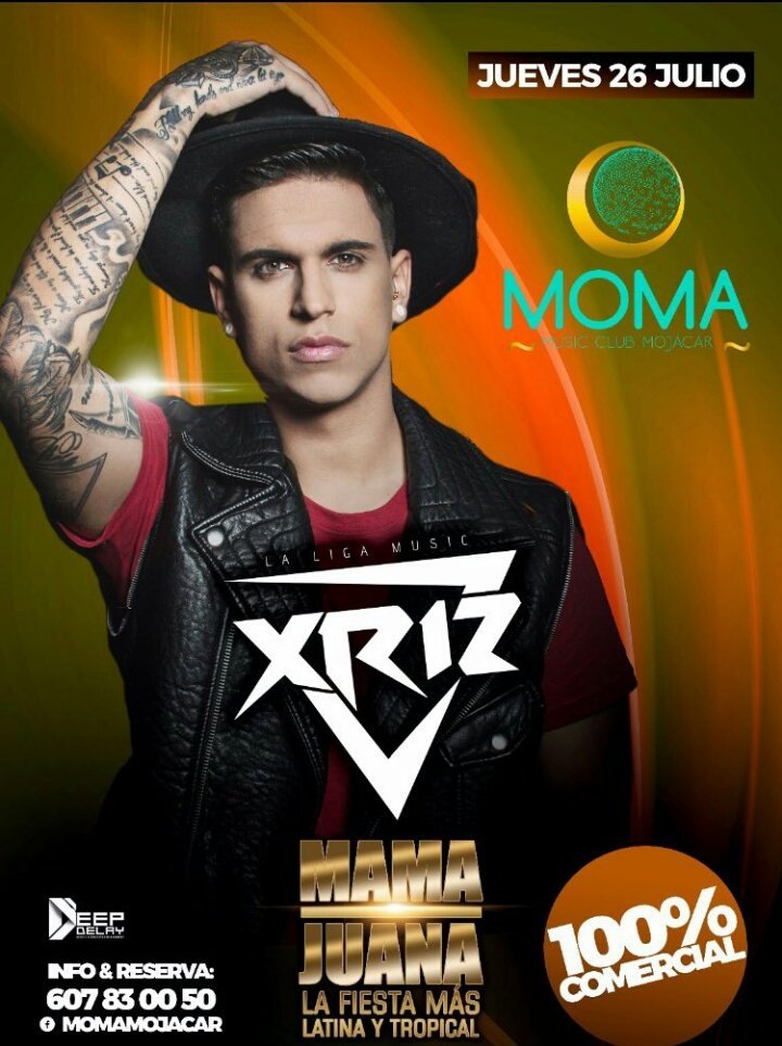 XRIZteam's tweet photo. ¡Ya tenemos el cartelazo de este próximo 26 de Julio! @Xriz actuará en @MomaMojacar y os recordamos que desde el #XrizTeam os vamos a llevar una sorpresita a todos los Hormitanes que vayan. ¡Nos vemos por allí! 🐜❤ https://t.co/UbPwvkY82O